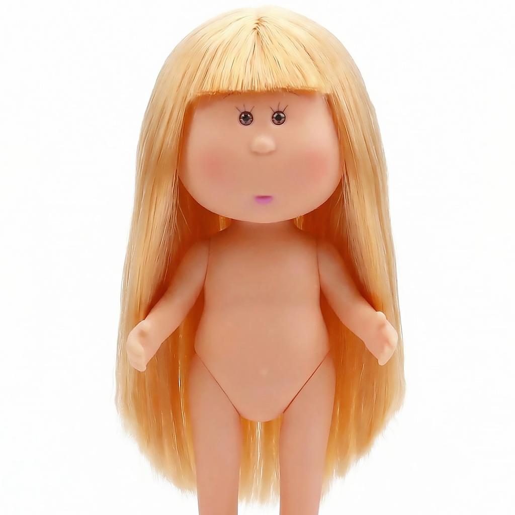 Girls Toy Curly Hair 24Cm Bean Eye Vinyl Doll Dress Up Dark Skin Mia Potato Dolls Movable 24Cm Action Figure Body Children Gift