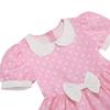 Fashion Children's Short-sleeved Polka Dot Dress With Baby Collar