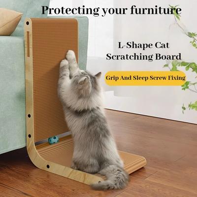 1pcs L-Shape Cat Scratching Board,Cat Toys,Wear and Scratch Resistant,Cat Furniture Protective Cover