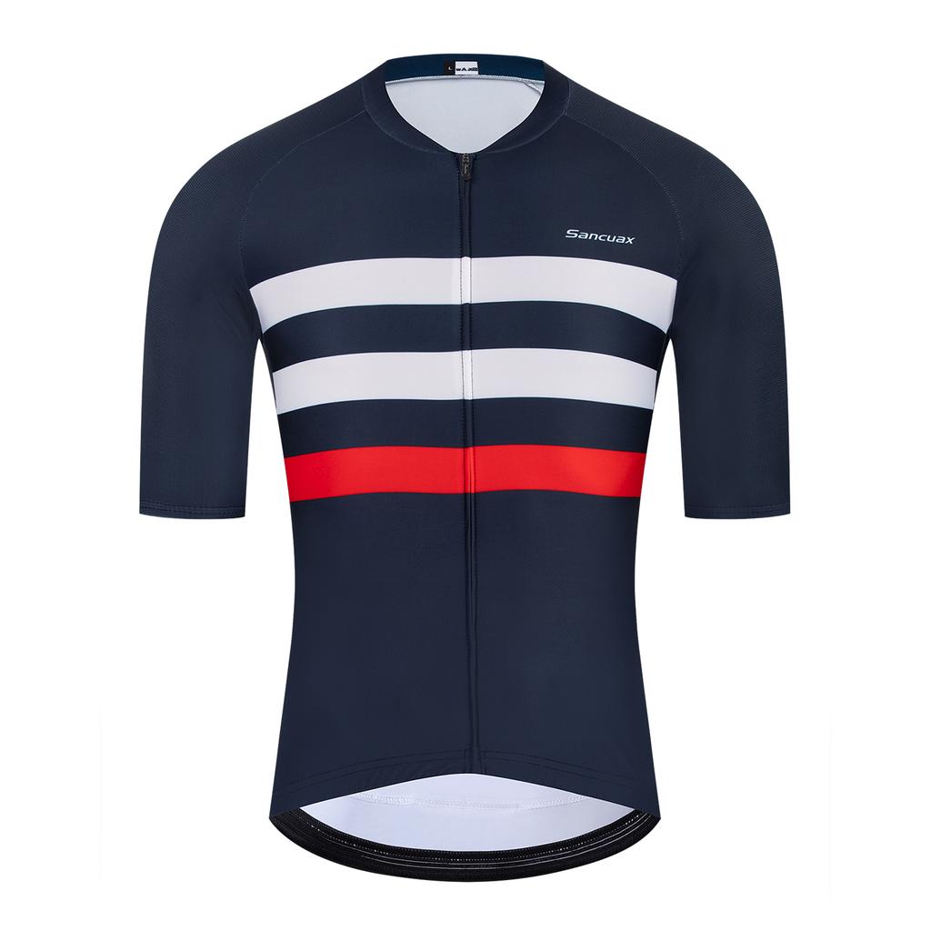 Fahrradtrikot Set Fahrrad Kurzarm Shorts Anzüge für Herren Atmungsaktiv Rennrad MTB Radsportbekleidung mit Taschen