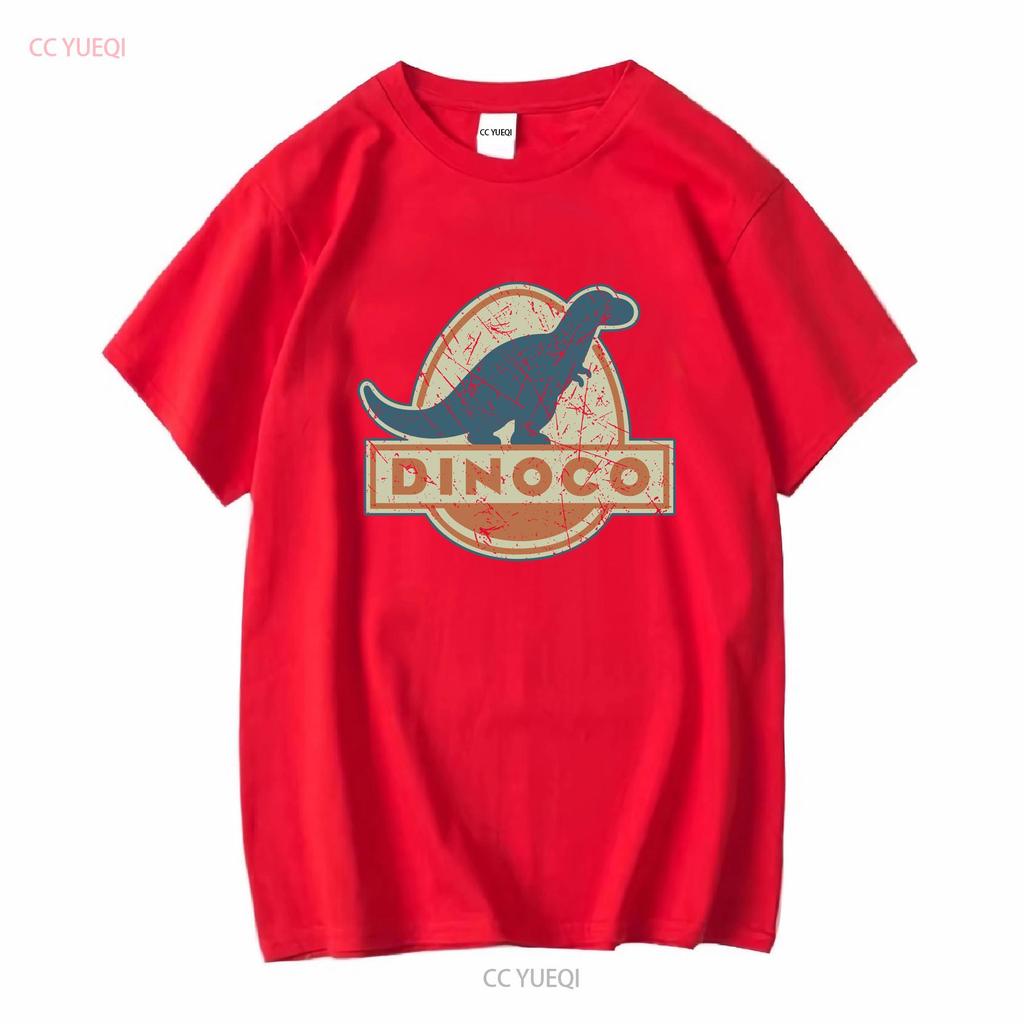 Dinoco Oil 1930 Vintage Womens T Shirt Long or Short Sleeves Vintage Washed Homme Soft Stylish Slightly Streetwear Fashion