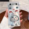 Per Tecno Spark Slim 2025 Custodia Trasparente Lusso Carino Coniglio Amore Silicone Morbido TPU Cover Posteriore Custodia per Telefono Tecno Spark Slim 4G KM7k