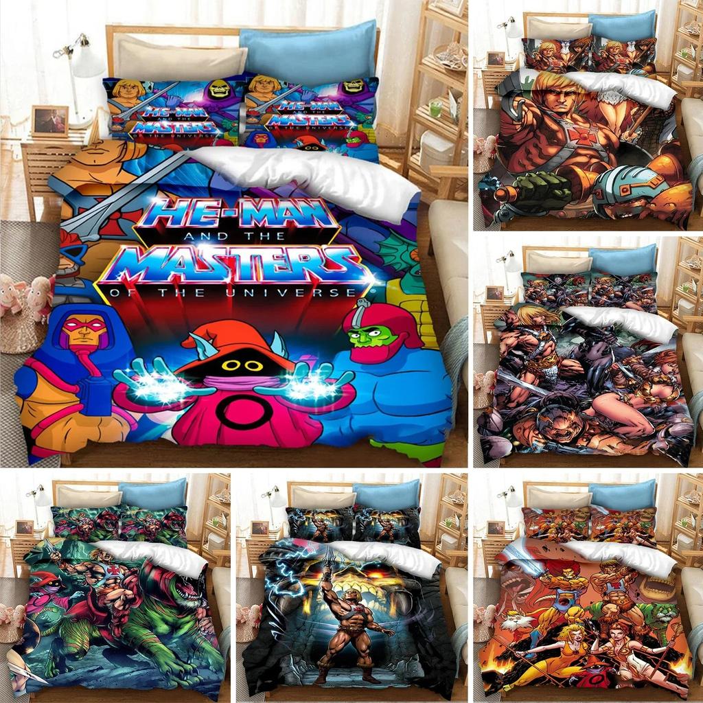 He man I Masters dell'Universo Set Biancheria da Letto Copripiumino Camera da Letto Copripiumini Singolo Matrimoniale King Size Copripiumino