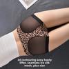 Big Size Lady Summer Sexy Lace Leopard Print Hollow Out Pure To Wrap Hip No Trace Ice Silk High Waist Triangle Briefs