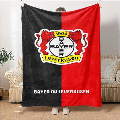 1 pièce Couverture Bayer Leverkusen, Cadeau, pour Hommes et Femmes, Couverture Douce, Idéale pour Canapé-Lit Canapé Voyage, Couverture Légère en Flanelle