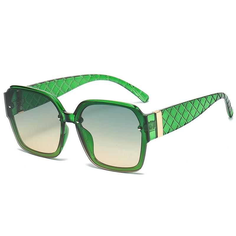 Non-polarized Classics Large Frame Square Sun Glasses Female Outdoor Sunglasses Retro Mesh Leg Gradient Glasses