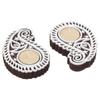 Buta Or Paisley Shaped Wooden Block Print Decorative Tea Light Candle Holders, Diya Stands For Diwali | Tea Light Holders