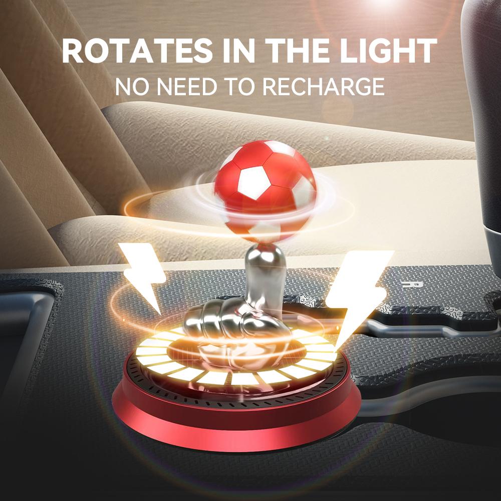 New Innovative Solar Perfume Fragrance Car Solar Finger Football Air Freshener Essential Oil Perfume Auto Decoration