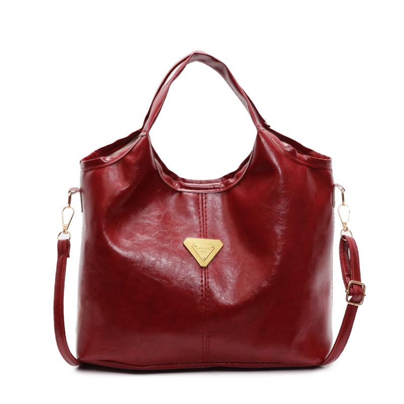 

Ретро нишевая сумочка, новая кожа с масляной восковой пропиткой, плечевая сумка большой вместимости, лоскутная сумка-мессенджер бордовый