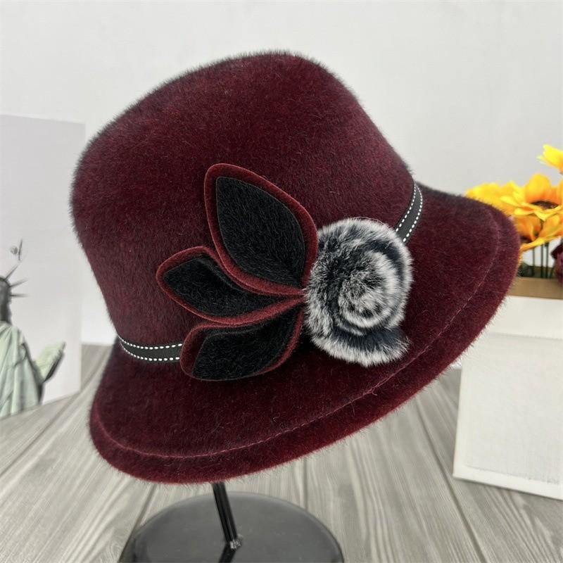 Womens Autumn Winter Wool Fedora Hat With Adjustable Fit For Casual Wear