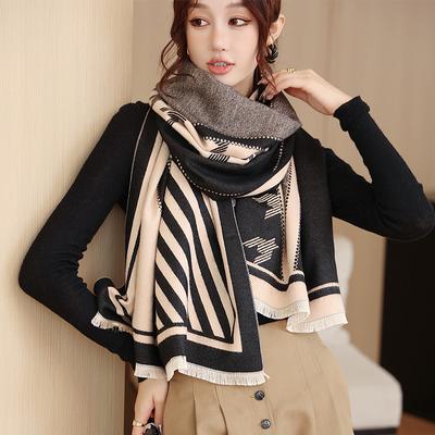 2023 New Cashmere Scarf, Korean Versatile Student Thickened Air Conditioned Shawl Wrap