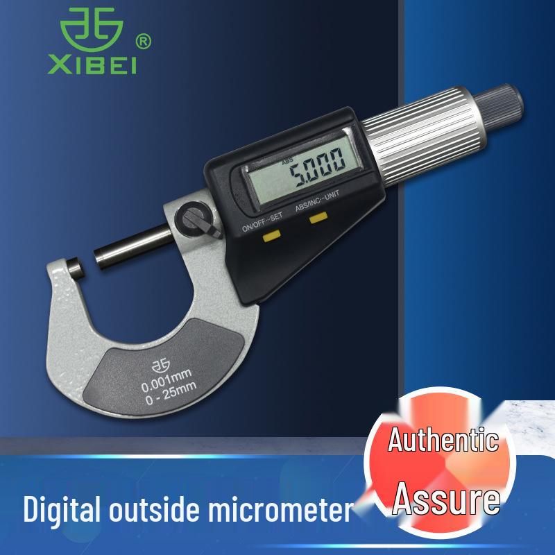 High-Precision 0.001mm Blue Digital Micrometer 0-25mm