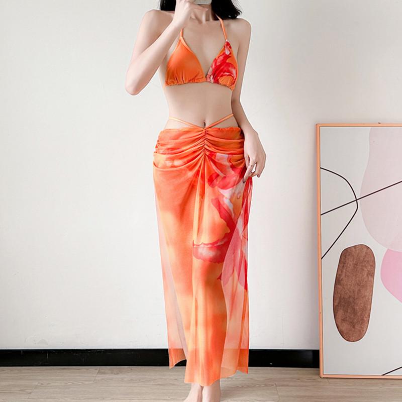 Goddess Holiday: Three-Piece Island Style Bikini - Sexy Vacation Swimsuit for Women