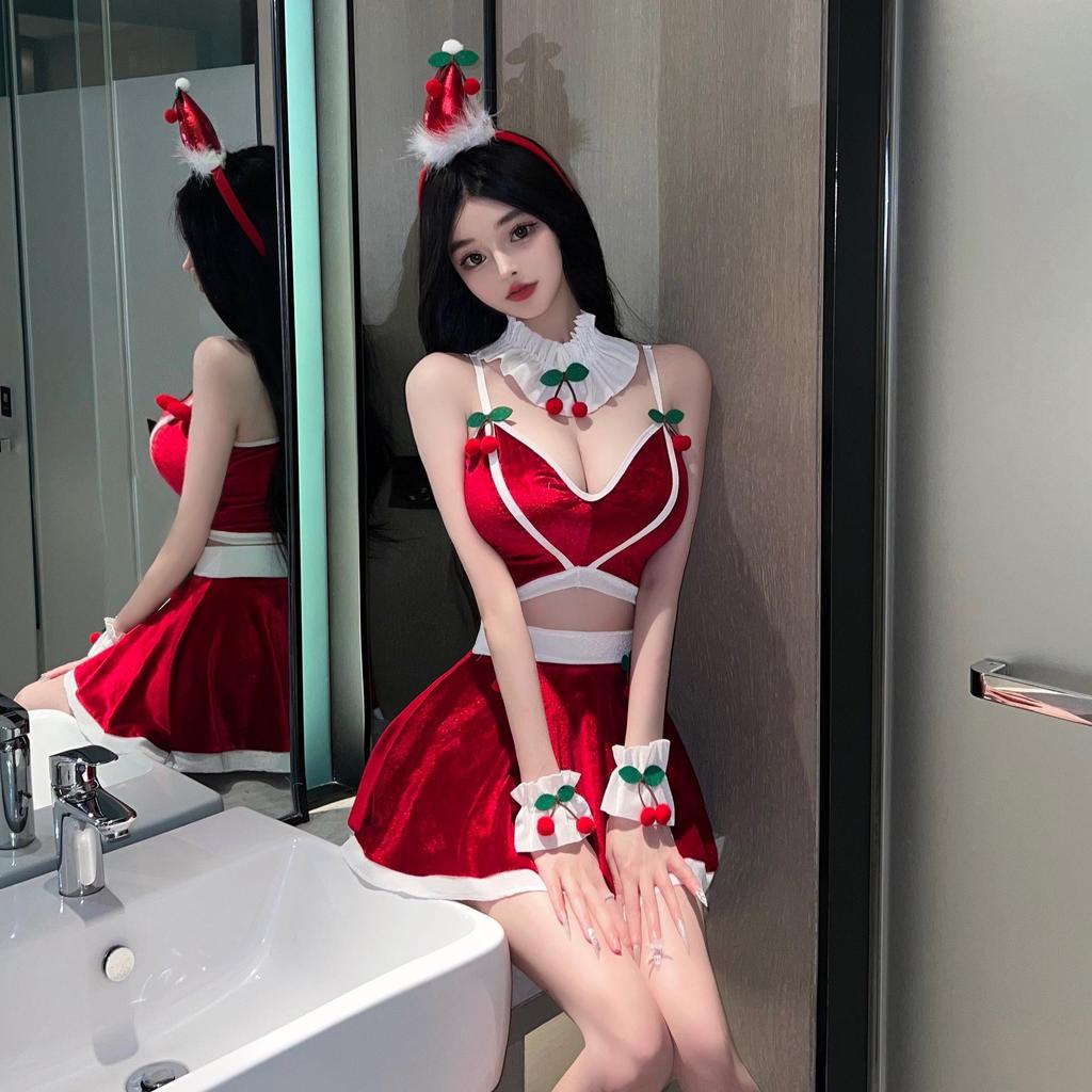 Seductive Strappy Lingerie Dress - New Year & Christmas Temptation Set