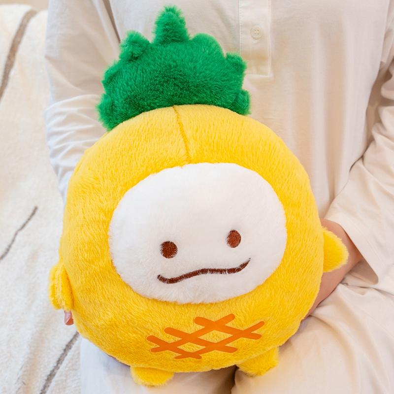 Cute Pineapple Elf Plush Toy Stuffed Peach Ball Mosnters Plushie Hug Throw Pillow Cushion For Girl Boy Birthday