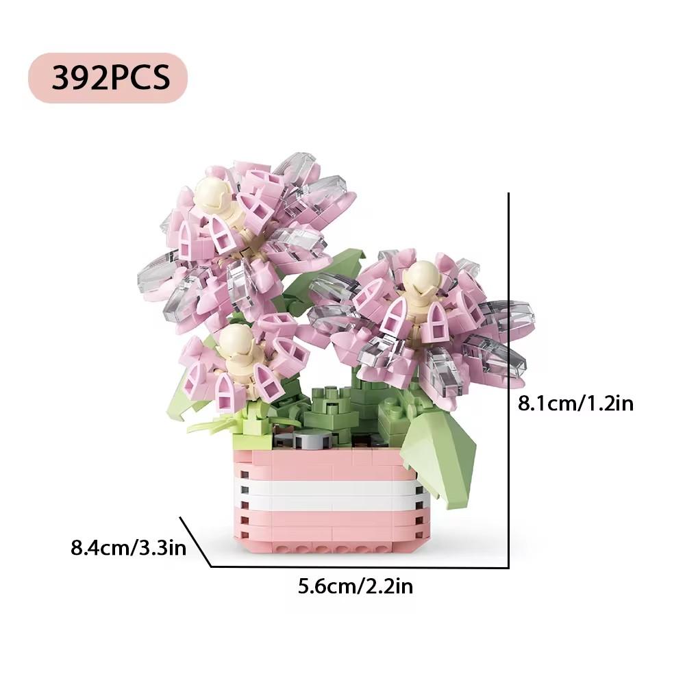 DIY Potted Plants Model Flower Succulents Building Blocks Everlasting Flower Bonsai Tree Gardens Romantic Bricks Kids Kits Toys