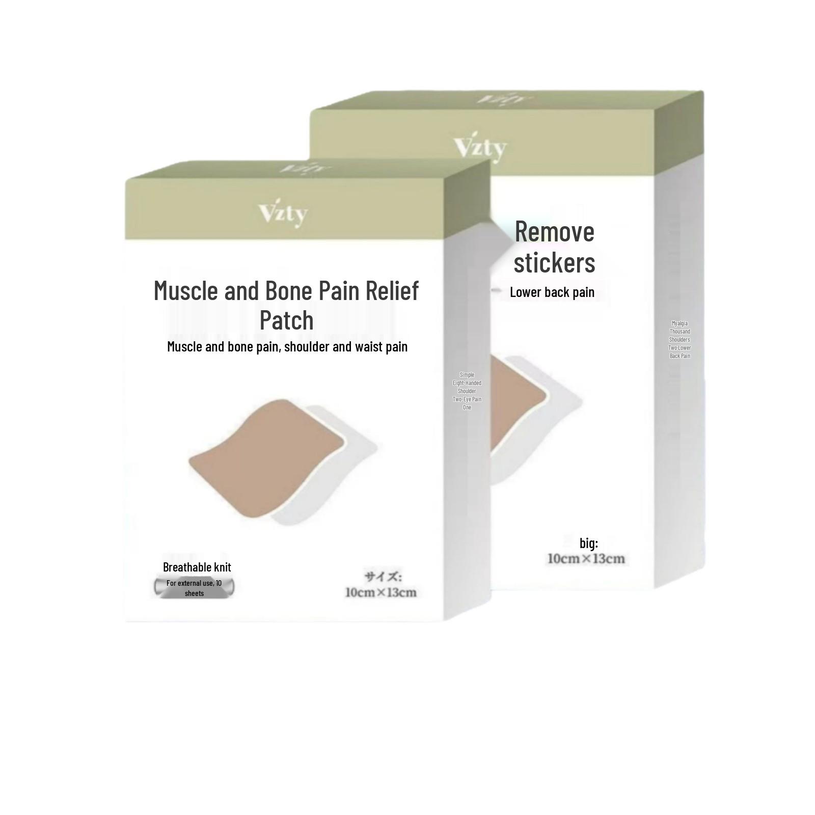 vzty Bone and Joint Pain Relief Patch - Fast Pain Relief, Large Quantity, Quick Shipping. 10 patches/box