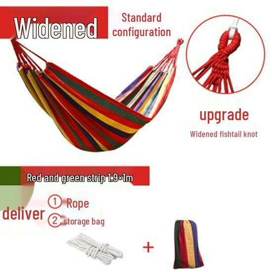 Double Outdoor/Indoor Hammock Bed: Adult Swing, Hanging Rope Chair & Rocking Net for Sleeping