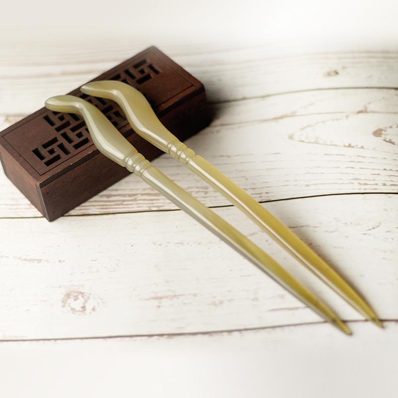 Natural Horn Hairpin, Disc Hairpin, Simple Hair Accessories, Antique Hairpin, Hanfu Headdress Hairpin, Sheep Horn Hairpin.