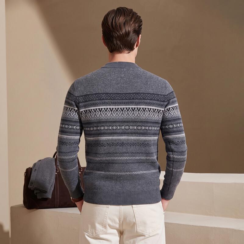 Antonio Men's Heavyweight 100% Wool Mock Neck Sweater