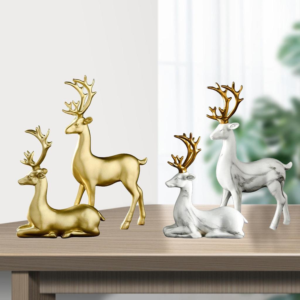 Nordic Style Statues Resin Sculpture elk Deer Ornaments, Home Cabinet