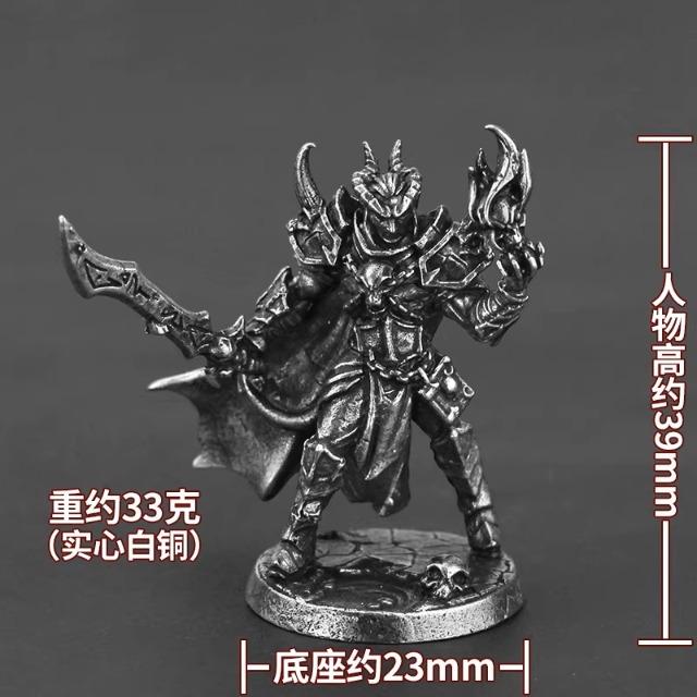 Metal Hell Abyss Demon Warrior Man Model Hand-made Finished Car Carrier Tabletop Game Chess Piece Jewelry Boy Ornaments Toy Gift