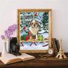 Diamant-Malerei, voll quadratisch, rund, Weihnachten, Diamant-Stickerei, Hund, Tier, Mosaik, Handarbeit, handgefertigtes Geschenk