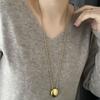 Women Sweater Chain Single-layer Alloy Stone Pendant Clothes Jewelry Dating Prom Party Garment Decoration Necklace