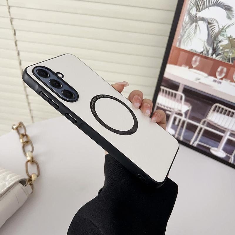 PU Leather Wireless Charging For Magnetic Case For Samsung Galaxy A6 A16 A36 G Soft Back Cover