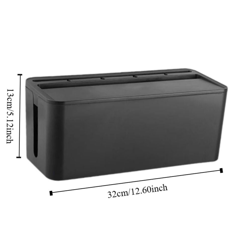 with Plastic Lid Household Cable Management Box Storage Bin Power Cord Case  Plug-in Board