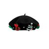 Solid Color Christmas Beret Hat Wool Winter Painter Hats New Wool Beanie Cap  New Year