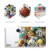 12 Stück DIY Zubehör Kunststoff Weihnachtskugel Set 6/8cm Zarter Weihnachtsbaum Anhänger Wasserdicht Kreativer Hängeornament Weihnachten