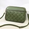 Women's Sling Shoulder Small Square Handbag Quilted Design PU Leather Crossbody Bag Versatile Messenger Bag