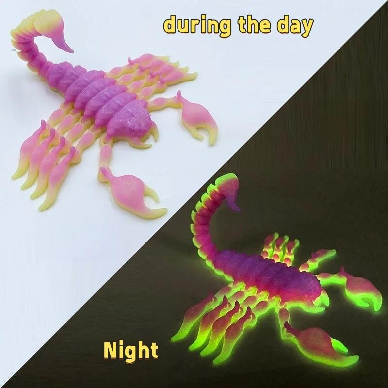 Non-Toxic 3D Printing Scorpion Simulation Animal Model Toy Joint Movable Scorpion Ornament Children'S Toy Gift Fish Tank Landscaping Craft