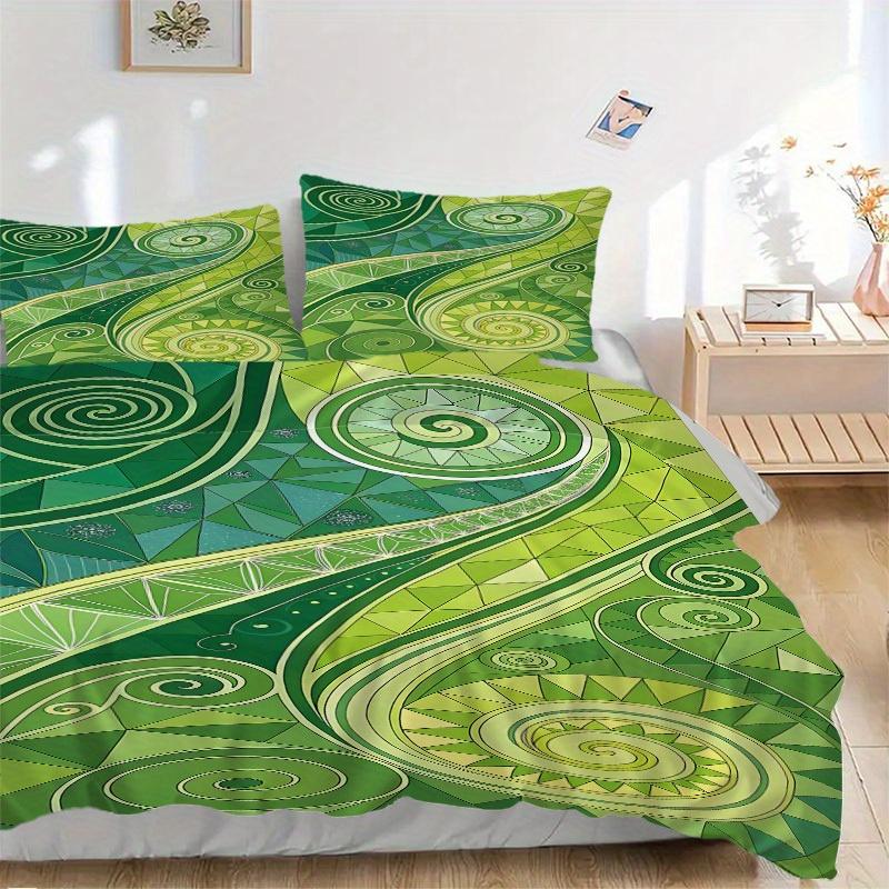 3pcs Spiral Patterns Soft and Comfortable Breathability, Bedding Set, Machine Washable, Suitable for All Seasons170