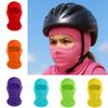 Kids' Full Face Mask High Stretch Ice Silk Balaclava Summer Outdoor Breathable Single-hole Solid Color Sun Protection Head Cover