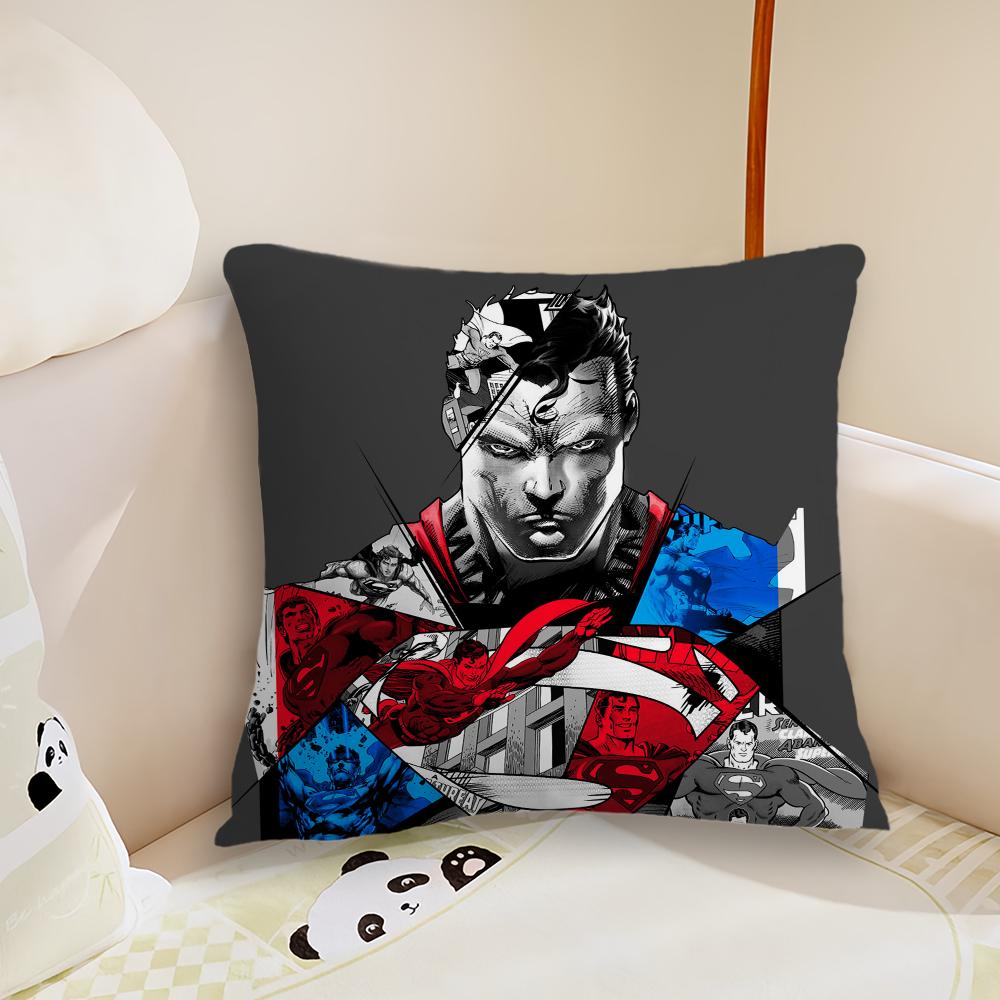 Hot Film S-Superman-s Cool Cushion Cover Living Room Headboard Bedroom Office Cushion Cushion Sofa Nap Time Pillow Case