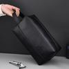 Men Leather Travel Business Shaving Cosmetic Bag Portable Toiletry Bag Large Capacity Organizer Handheld Toiletry Kits