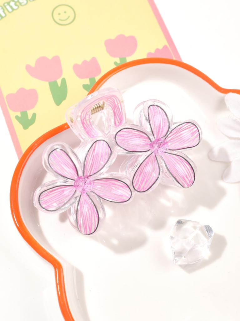 Fashion Flower Hair Claw Clip for Women New Hawaiian Hair Clamp Vacation Beach Style Hairpin Hair Accessories forThin/Thick Hair