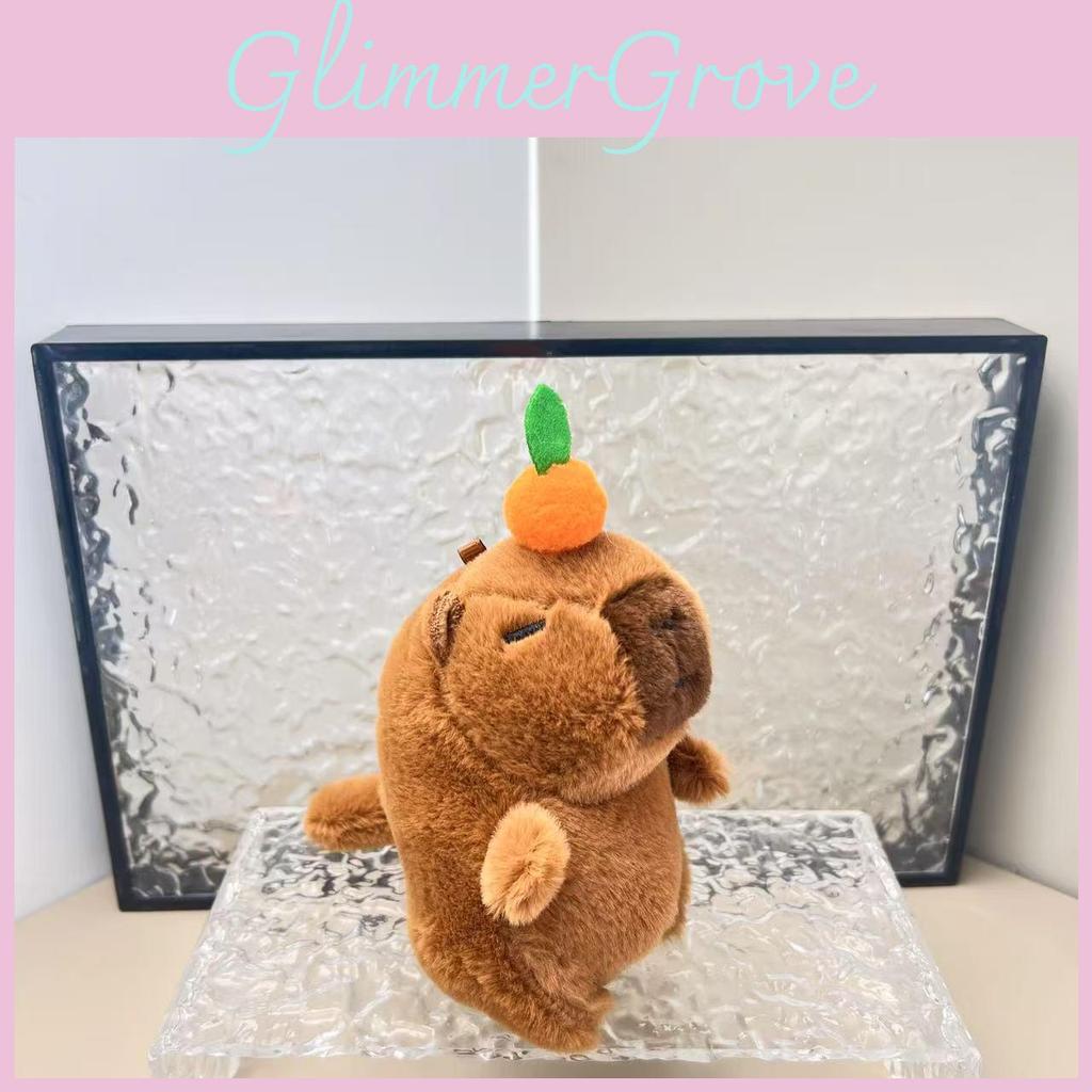 Soft And Cuddly Capybara Plush Doll With Unique Pull Tail For Bag Charm Accessory