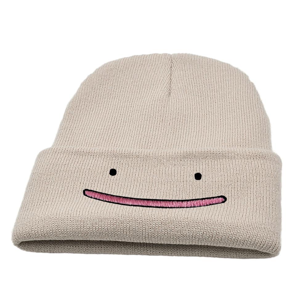 Cartoon Animation Ditto Beanie Mütze Bestickte Smiley Strickmütze Warme Hip Hop Mütze
