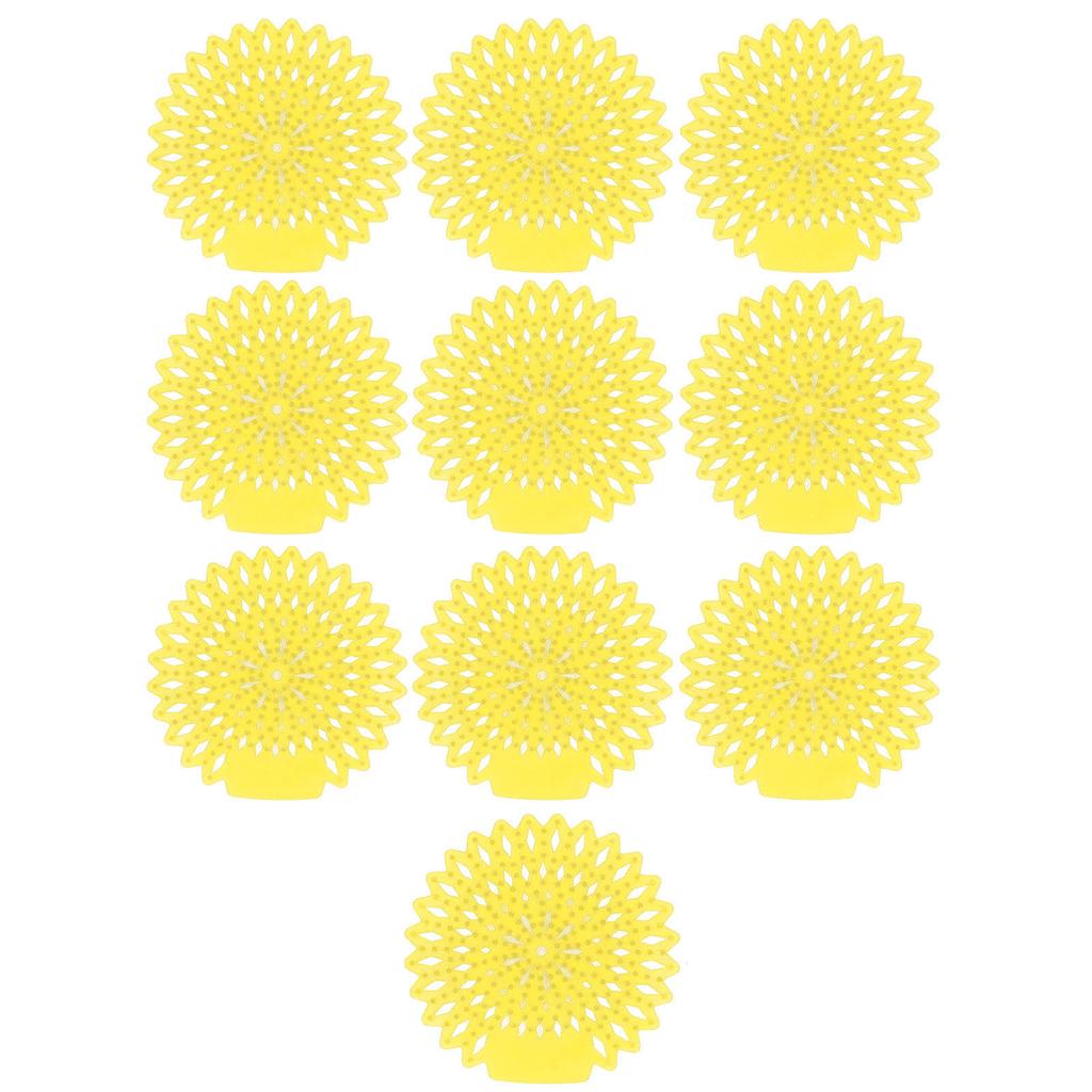 10Pcs Urinal Screens Deodorizer Splash Proof Long Lasting Odor Removal Urinal Mat for Toilet