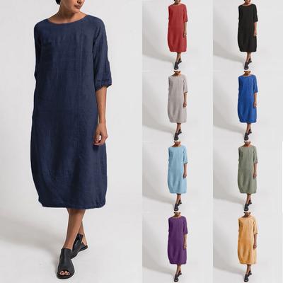 Women Summer Feminino Vestido T-shirt Cotton Casual Plus Size Ladies Dress