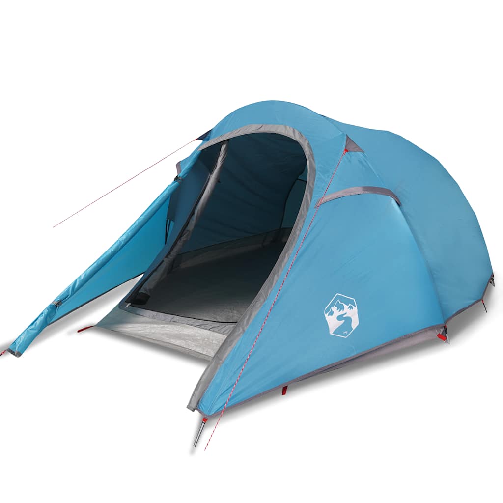 Tunnel Tent for 3 Persons Blue Waterproof