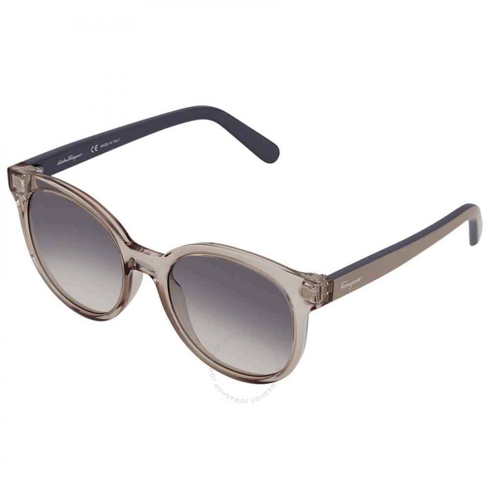 Salvatore Ferragamo Grey Gradient Round Sunglasses Sf833s 290 53