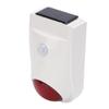 Solar Infrared Sound Light Alarm Custom Voice Input 110dB Waterproofing Wireless Motion Sensor Siren for Home Security