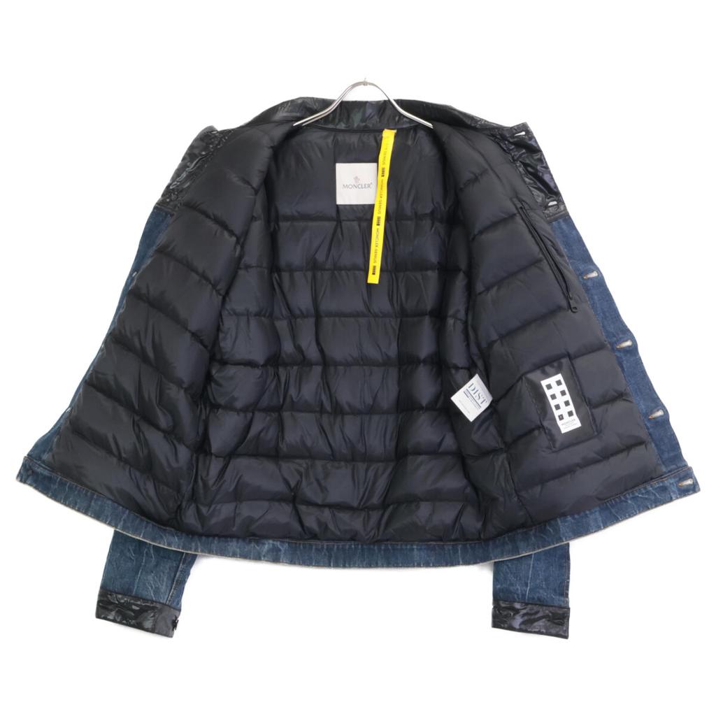 MONCLER [GENIUS] x Fragment SHADY Denim Down Jacket Jacket 3 Indigo Blue BlackUsed