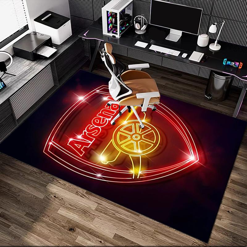 1pc Football Club Carpet for Room Floor Mat, Comfortable Office Chair Printed Area Rug, Beautiful Hotel Rug