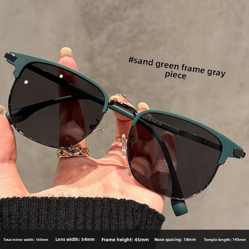 

Vintage Driver Sunglasses Antiglare For Men Outdoor Fashion Accessory зелёный