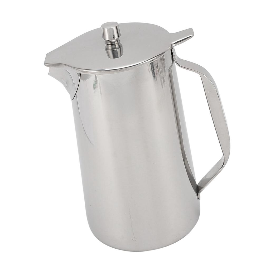 Stainless Steel Water Pitcher 1.8L Large Capacity Cold Water Kettle with Lid Thickened Beverage